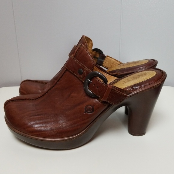 slip on clogs with heel